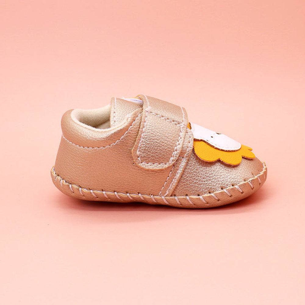 MyKids-USA® Baby Cartoon Bear Patched Pattern Soft Sole Toddler Shoes Indoor