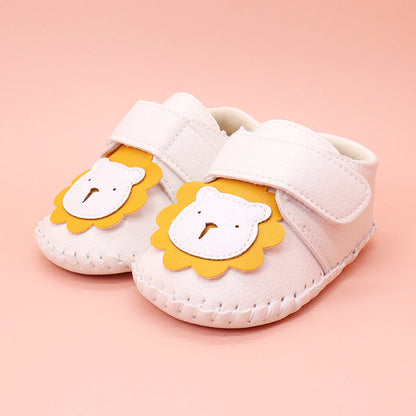 MyKids-USA® Baby Cartoon Bear Patched Pattern Soft Sole Toddler Shoes Indoor