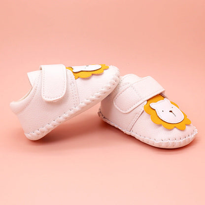 MyKids-USA® Baby Cartoon Bear Patched Pattern Soft Sole Toddler Shoes Indoor
