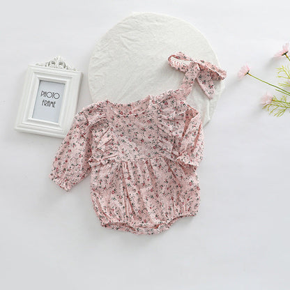 MyKids-USA® Baby Girl Ditsy Flower Pattern Long Sleeve Cute Bodysuit
