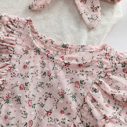 MyKids-USA® Baby Girl Ditsy Flower Pattern Long Sleeve Cute Bodysuit