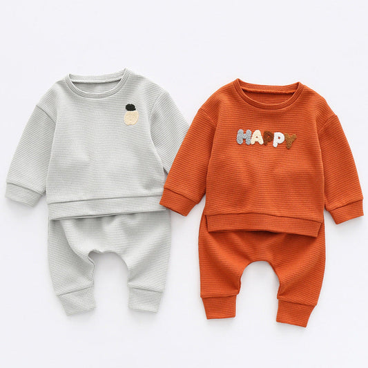MyKids-USA® Baby Letter Pattern Waffle Fabric Soft Cotton One Pieces Sets