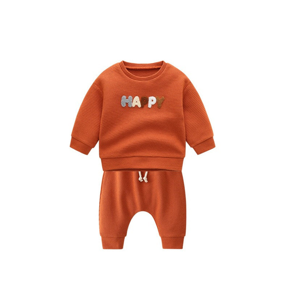 MyKids-USA® Baby Letter Pattern Waffle Fabric Soft Cotton One Pieces Sets