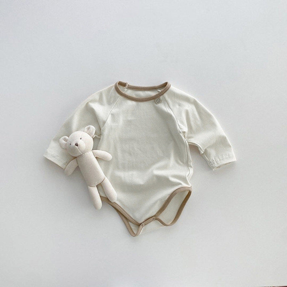 MyKids-USA® Baby Girl Solid Color Long Sleeves Soft Cotton Intimate Bodysuit
