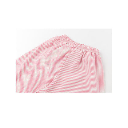 MyKids-USA® Girl Striped Pattern Tops Combo Bow Belt Pants One Pieces Sets