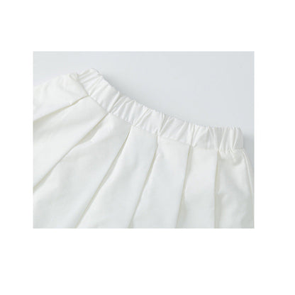 MyKids-USA® Girl Printed Pattern T-Shirt With Shawl Combo Short Pleated Skirt Sets