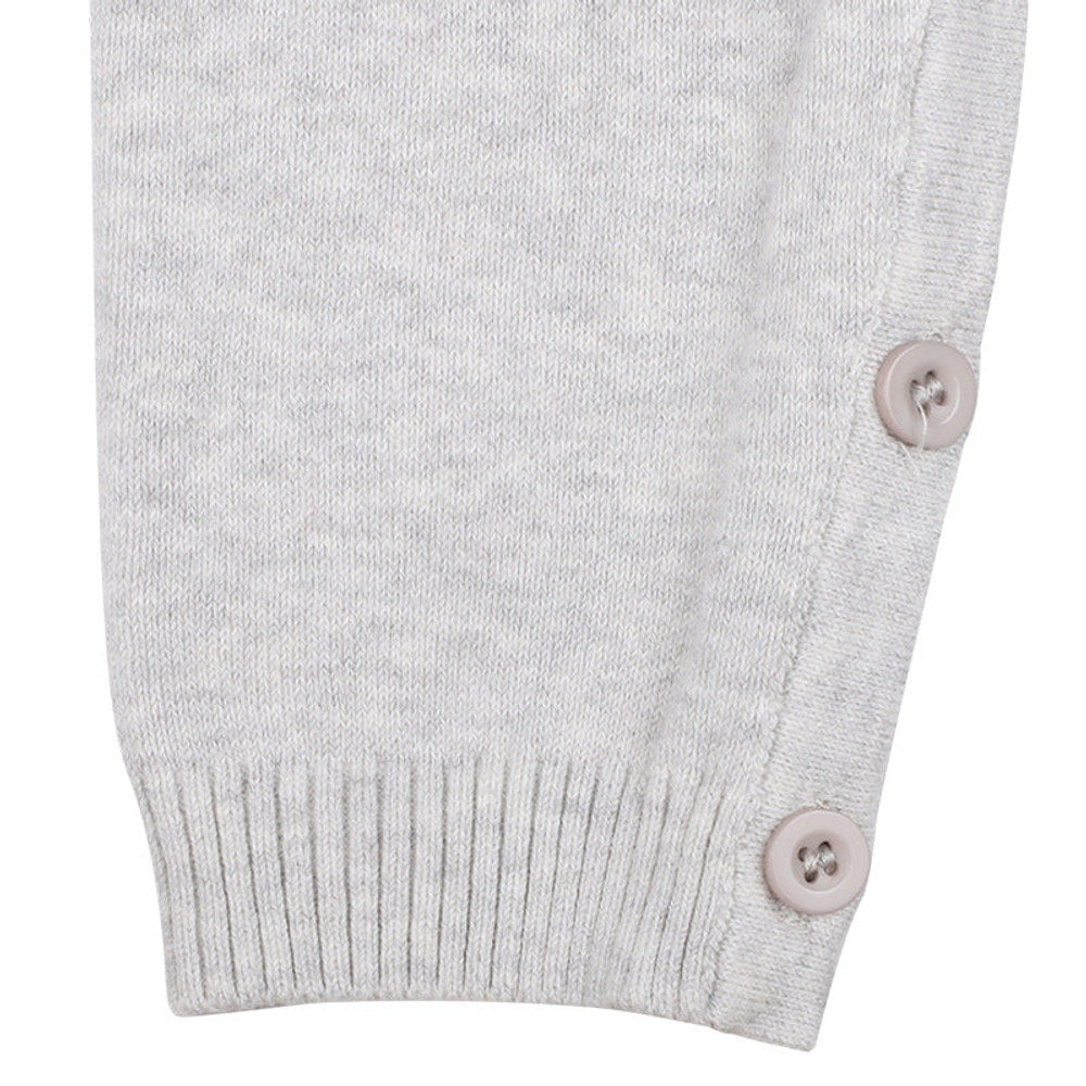 MyKids-USA® Baby Girl Solid Color Ruffle Collar Long Sleeves Knit Simple Jumpsuit