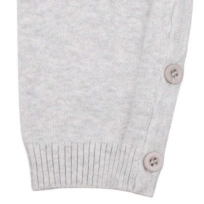 MyKids-USA® Baby Girl Solid Color Ruffle Collar Long Sleeves Knit Simple Jumpsuit