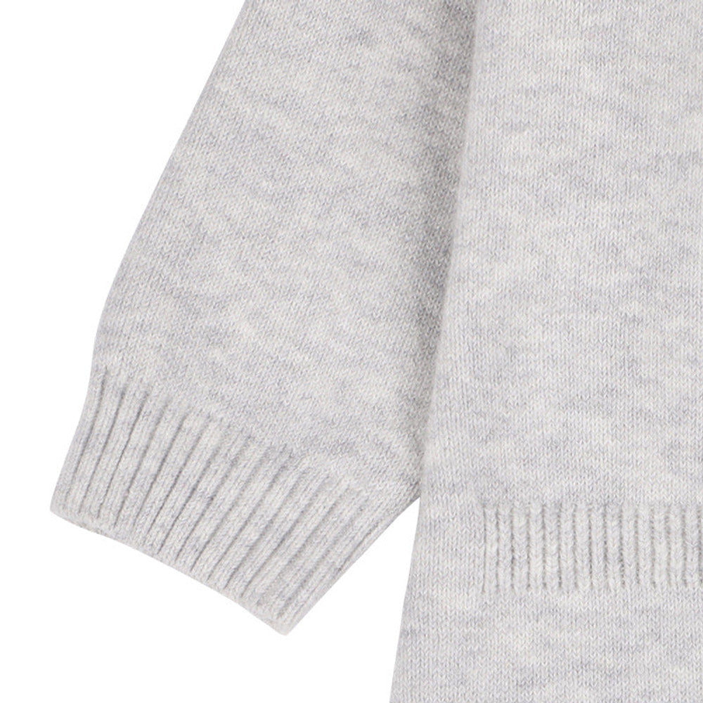 MyKids-USA® Baby Girl Solid Color Ruffle Collar Long Sleeves Knit Simple Jumpsuit