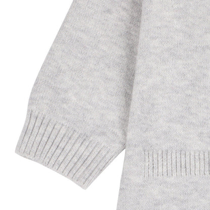 MyKids-USA® Baby Girl Solid Color Ruffle Collar Long Sleeves Knit Simple Jumpsuit