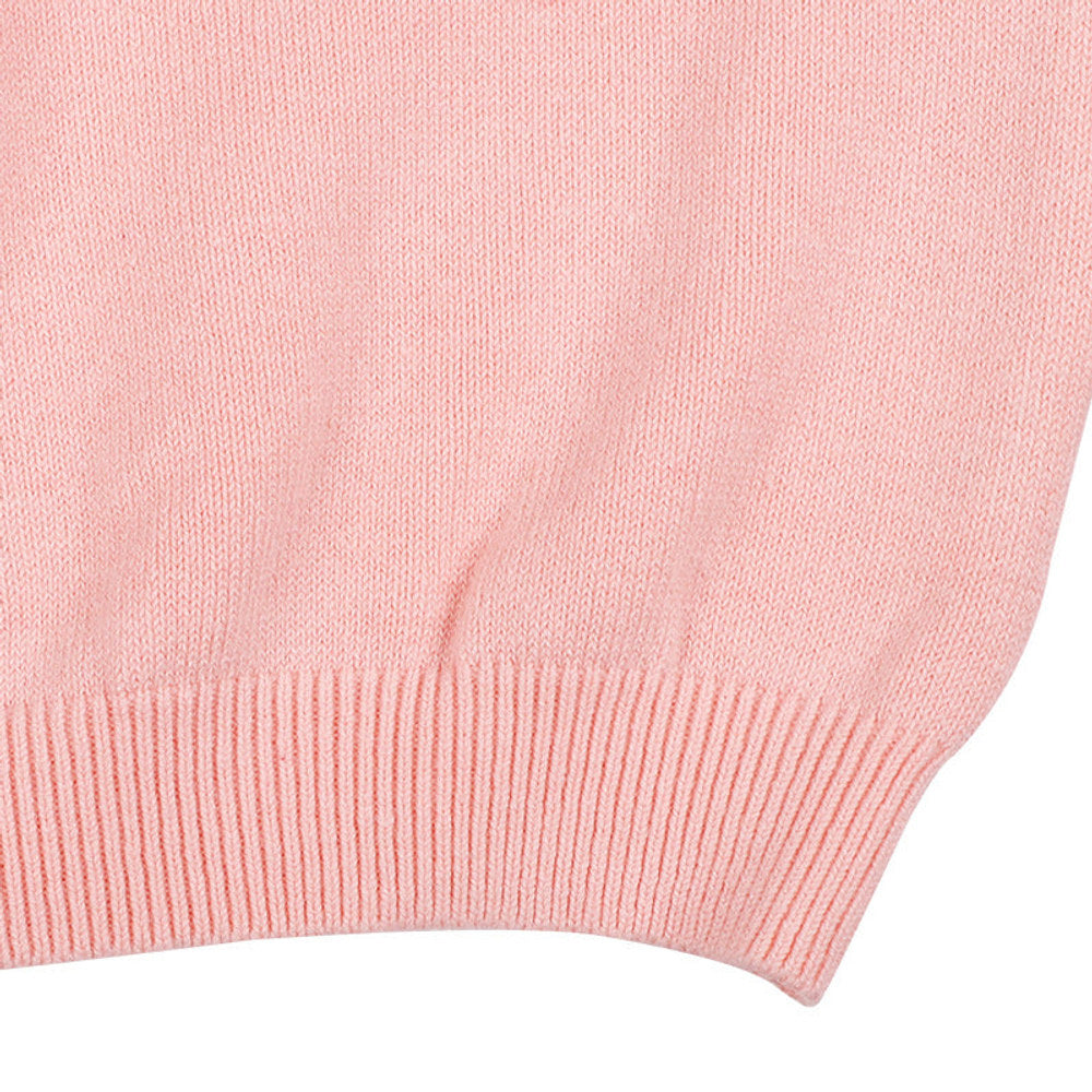 MyKids-USA® Baby Girl Cute Bunny Embroidery Graphic Solid Color O-Neck Sweater