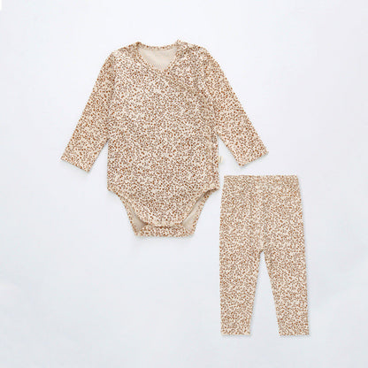 MyKids-USA® Baby Floral Print Pattern Side Buckle Design Cute Thin Style Air Conditional Clothes Sets