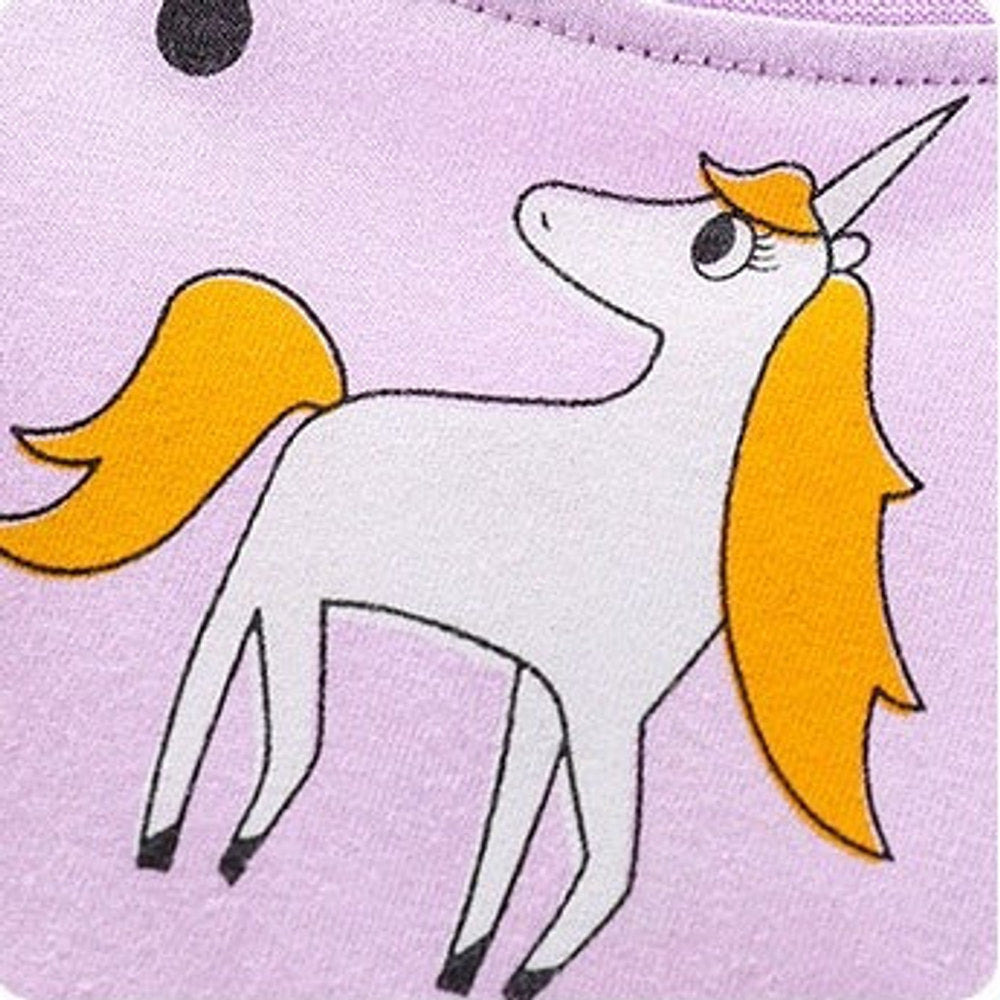 MyKids-USA® Baby Girl Unicorn Pattern Long Sleeves Style Dress In Wearing Outfits