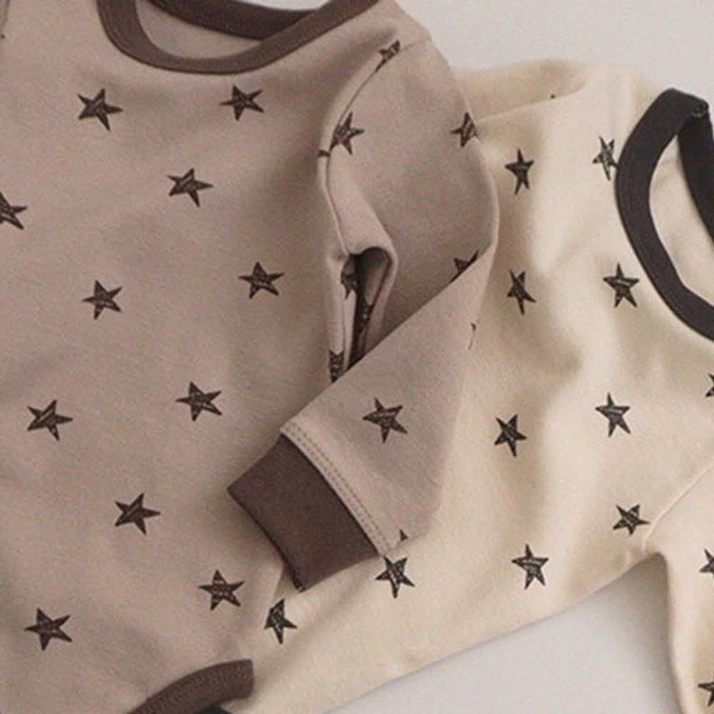 MyKids-USA® Baby Star & Moon Graphic Cotton Bodysuit Combo Pants Thermal Underwear Sets