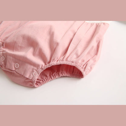 MyKids-USA® Baby Girl False One Pieces Design Petal Collar Design Bow Patched Bodysuit bodysuit