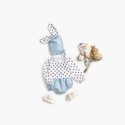 MyKids-USA® Baby Girl Polka Dot Graphic Long Sleeved Cute Bodysuit & Hats