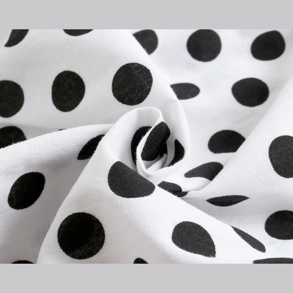 MyKids-USA® Baby Girl Polka Dot Pattern Ruffle Collar Design Long Sleeves Bodysuit bodysuit