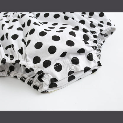 MyKids-USA® Baby Girl Polka Dot Pattern Ruffle Collar Design Long Sleeves Bodysuit bodysuit