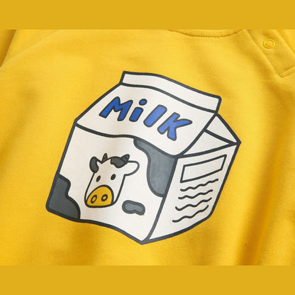 MyKids-USA® Newborn Baby Cartoon Graphic Shoulder Buckle Design Soft bodysuit Bodysuit