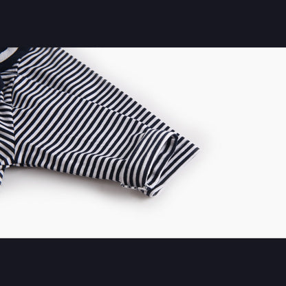 MyKids-USA® Baby Girl Striped Pattern Sailor Collar Design Fashion Long Sleeves Bodysuit bodysuit