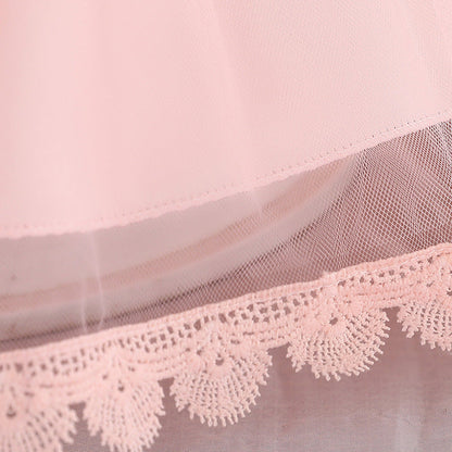 MyKids-USA® Baby Girl Floral Embroidered Pattern Full Moon Christening Sequins Tutu Dress
