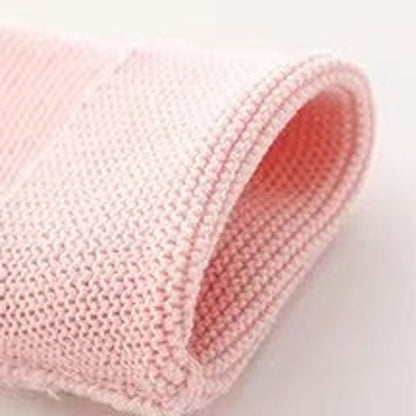MyKids-USA® Baby Solid Color Bunny Ear Patched Hat Design Button Front Knitted Sweater Cardigan