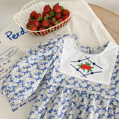 MyKids-USA® Baby Girl Ditsy Floral Pattern Embroidered Design Long Sleeved bodysuit