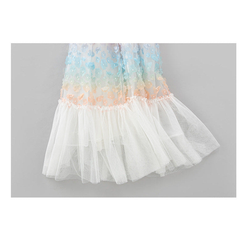 MyKids-USA® Baby Girl Colorful Lace Pattern Patchwork Design Sleeveless Vest Dress