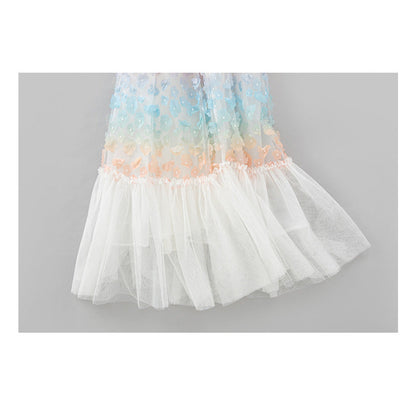 MyKids-USA® Baby Girl Colorful Lace Pattern Patchwork Design Sleeveless Vest Dress