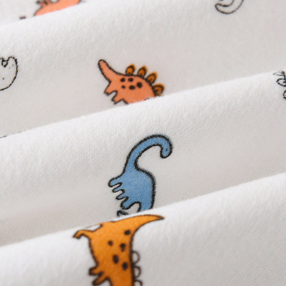 MyKids-USA® Kids Cartoon Dinosaur Print Button Front Design Shawls With Hat