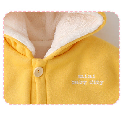 MyKids-USA® Kids Slogan Embroidered Graphic Cartoon Animal Shape Fleece Warm Shawls