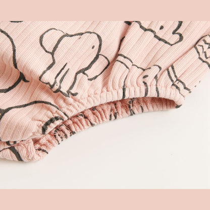 MyKids-USA® Baby Solid Color Animal Print Pattern T-Shirt Combo Shorts In Sets