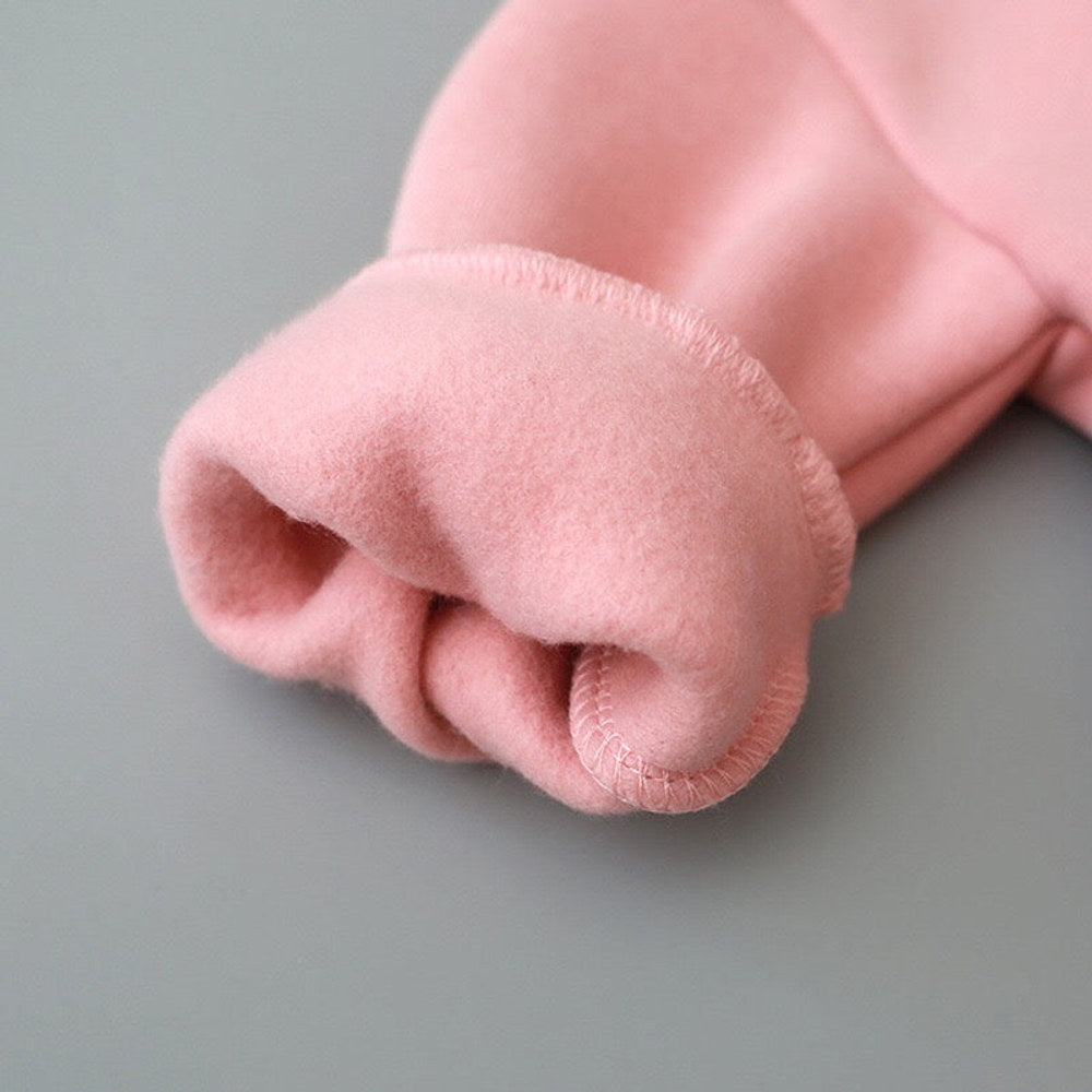 MyKids-USA® Baby Solid Color Animal Ear Patch Design Hoodie