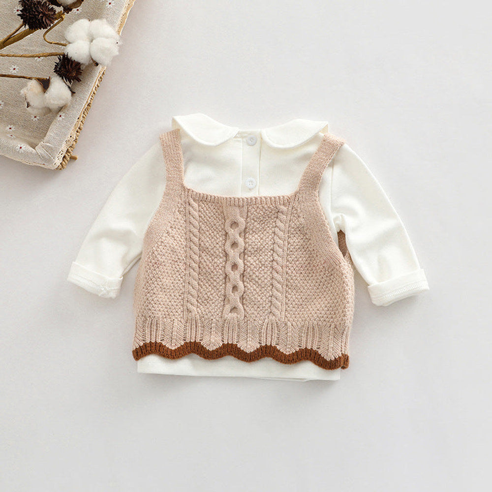 MyKids-USA® Baby Crochet Knitted Pattern Sleeveless Knitwear Vest