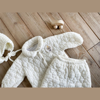 MyKids-USA® Baby Bear Patched Pattern Quilted Warm Lapel Cute Sets