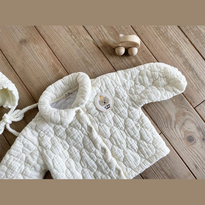MyKids-USA® Baby Bear Patched Pattern Quilted Warm Lapel Cute Sets