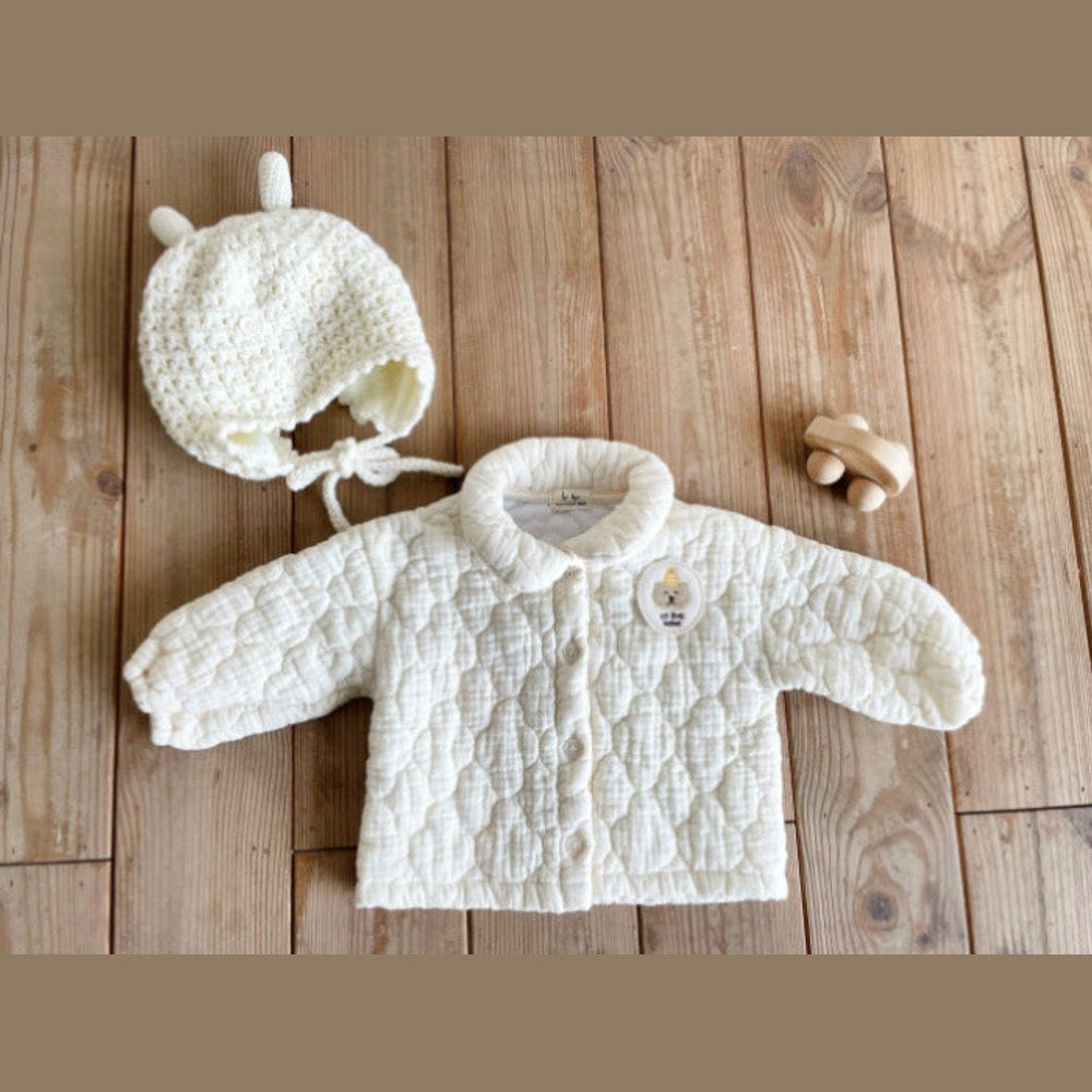 MyKids-USA® Baby Bear Patched Pattern Quilted Warm Lapel Cute Sets