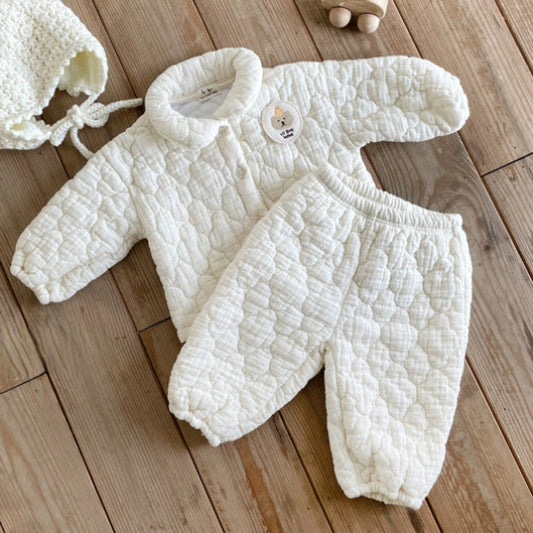 MyKids-USA® Baby Bear Patched Pattern Quilted Warm Lapel Cute Sets