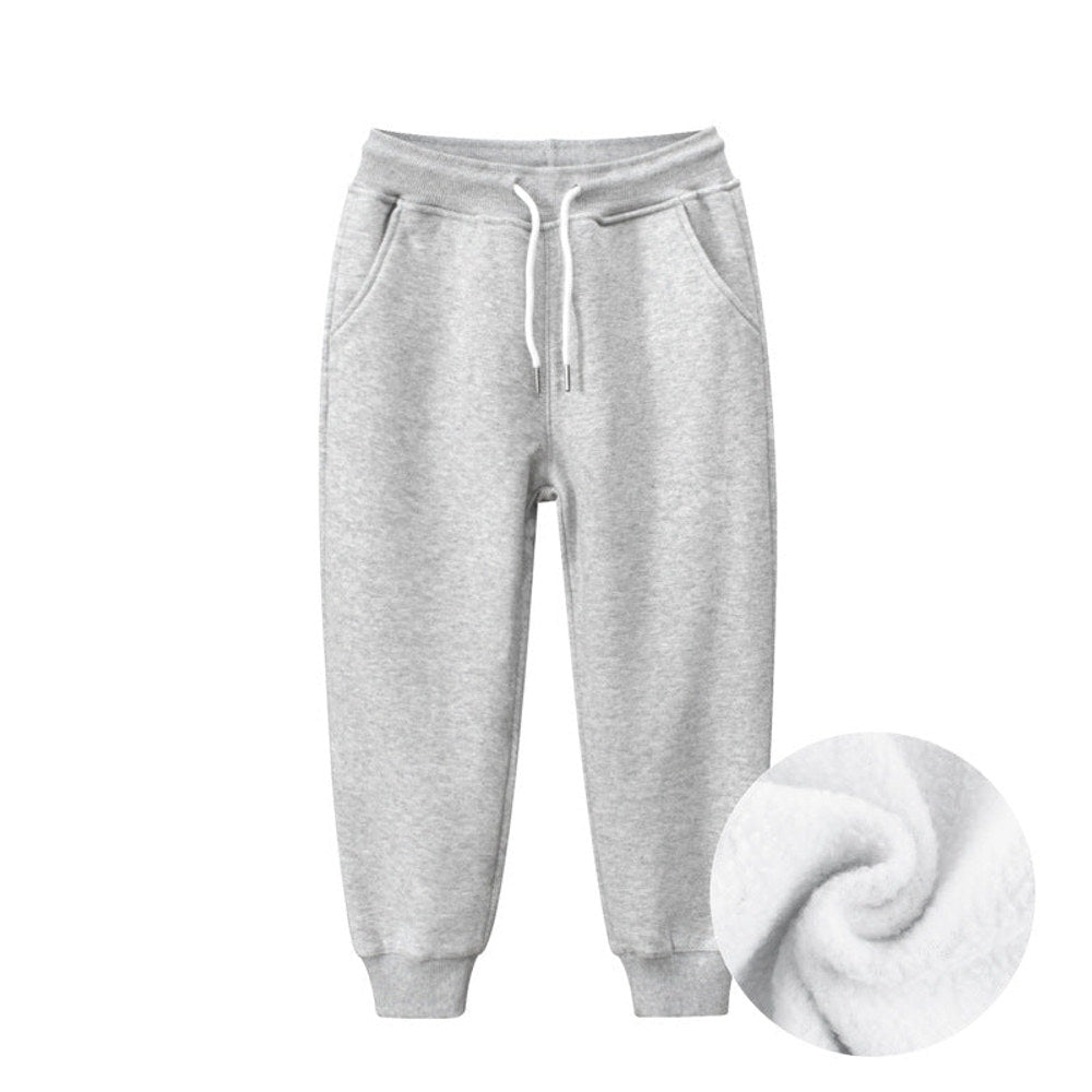MyKids-USA® Children Solid Color Fleece Thickened Pants