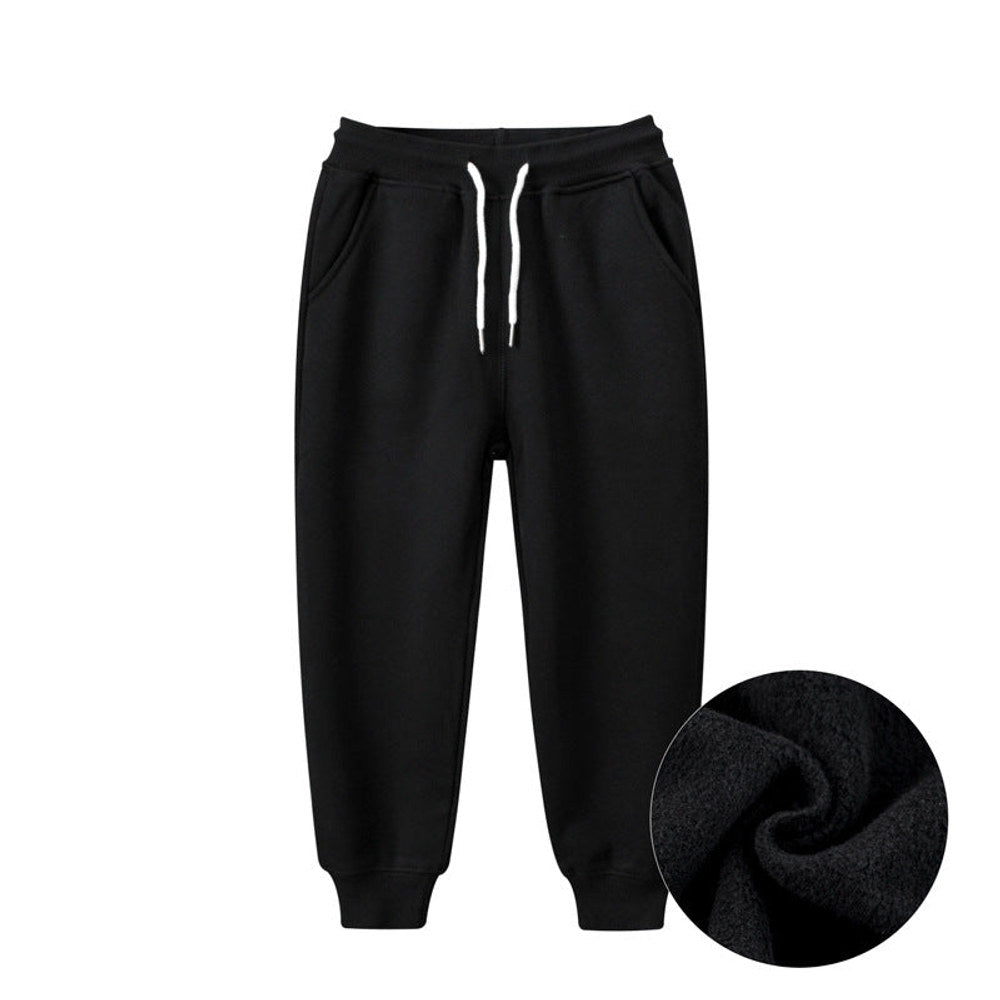 MyKids-USA® Children Solid Color Fleece Thickened Pants