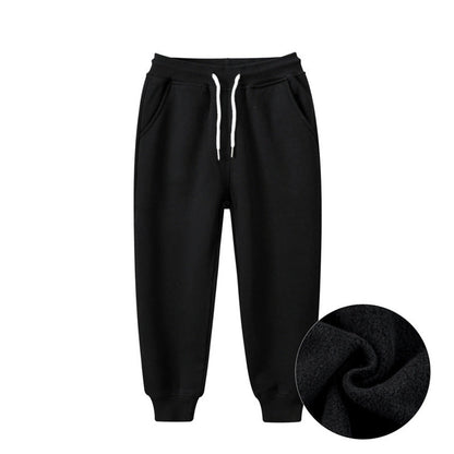 MyKids-USA® Children Solid Color Fleece Thickened Pants