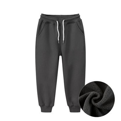 MyKids-USA® Children Solid Color Fleece Thickened Pants