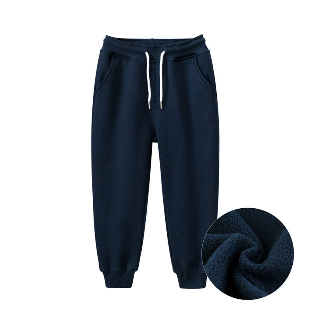 MyKids-USA® Children Solid Color Fleece Thickened Pants