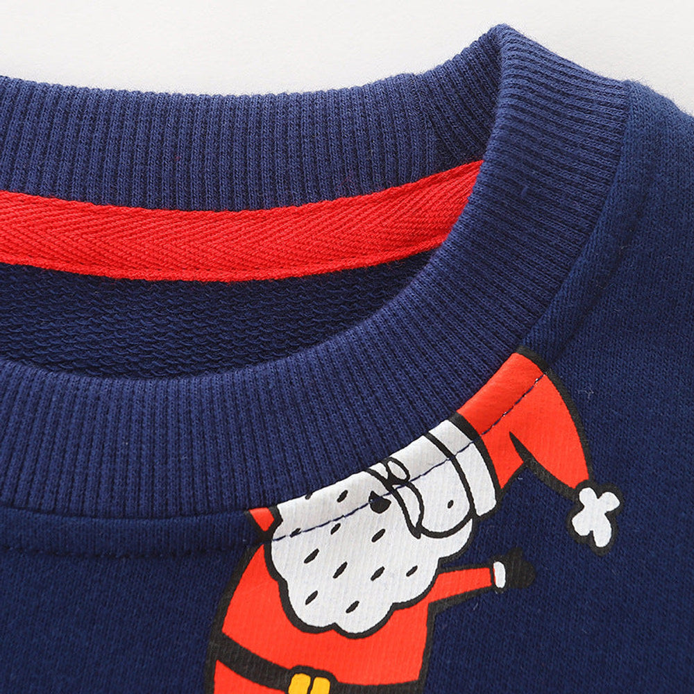 MyKids-USA® Baby Boy Christmas Print Pattern Long Sleeve Cartoon Children’s Hoodie