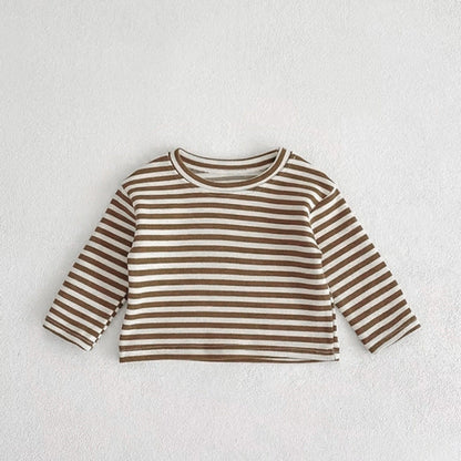 MyKids-USA® Baby Striped Shirt Combo Corduroy Fabric Cartoon Bear Embroidered Vest Bodysuit Sets