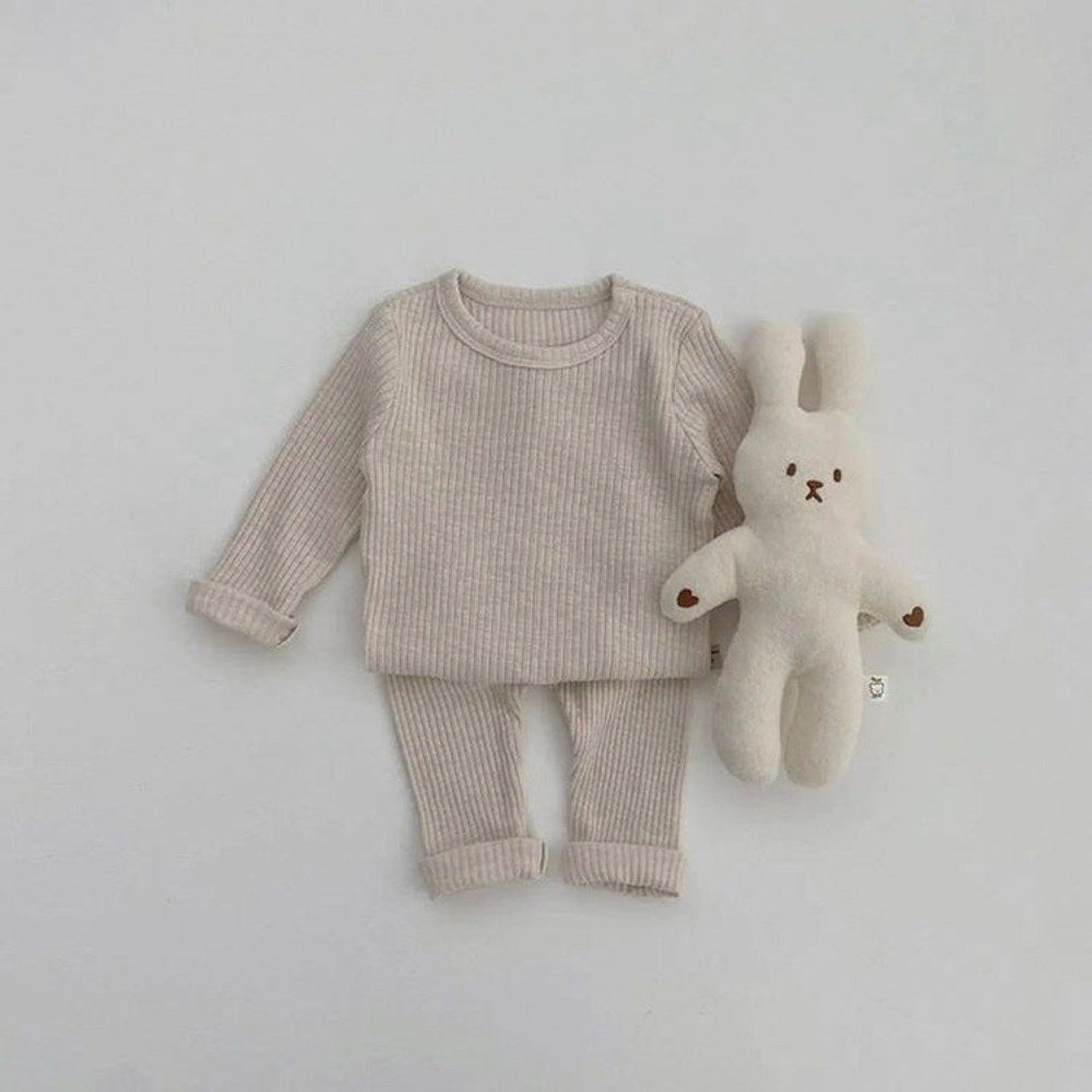 MyKids-USA® Baby Solid Color Soft Cotton Pajamas Home Clothes Sets