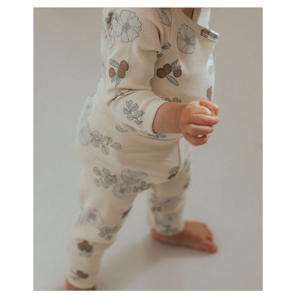 MyKids-USA® Baby Girl Floral Pattern Cotton bodysuit With Pant 1 Pieces Sets