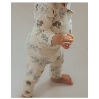 MyKids-USA® Baby Girl Floral Pattern Cotton bodysuit With Pant 1 Pieces Sets