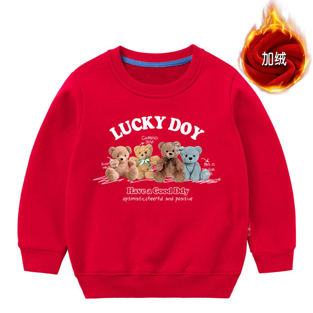 MyKids-USA® Baby Cute Bear Pattern Crewneck Cotton Hoodies