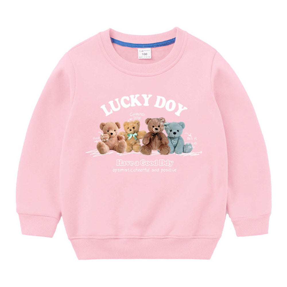 MyKids-USA® Baby Cute Bear Pattern Crewneck Cotton Hoodies
